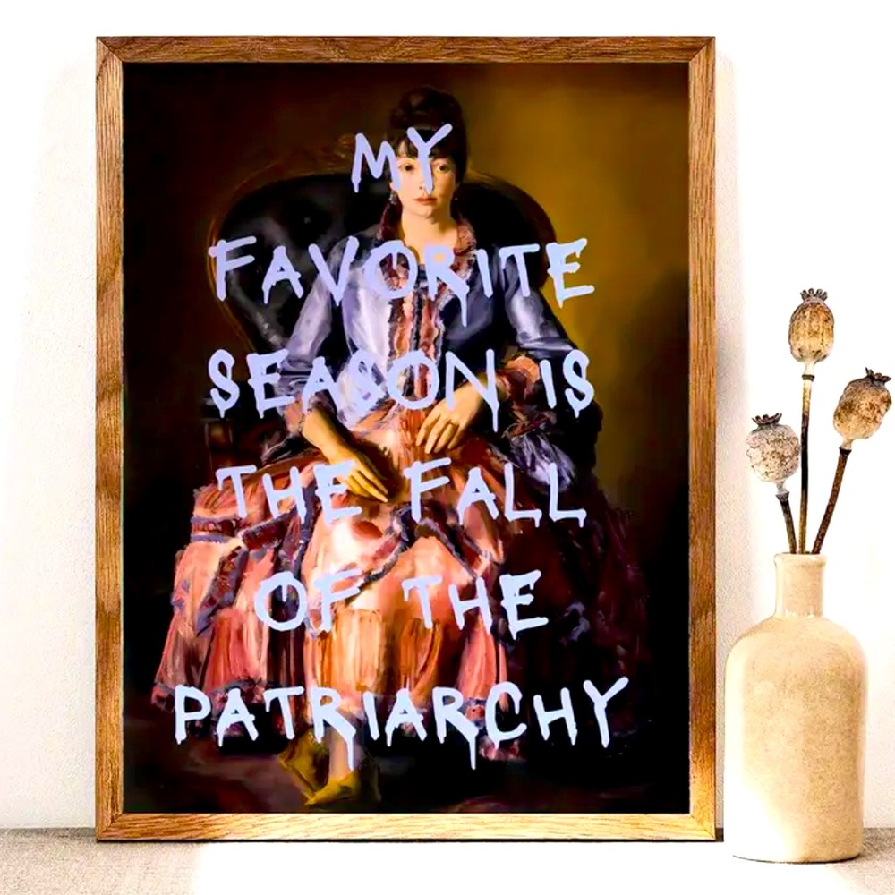 “Fall Of The Patriarchy” Canvas Bold Feminist Wall Art